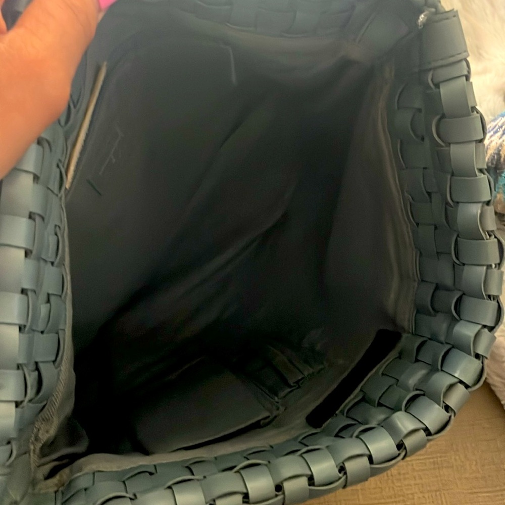 Nine West Teal Woven Shoulder Bag - Picture 4 of 6